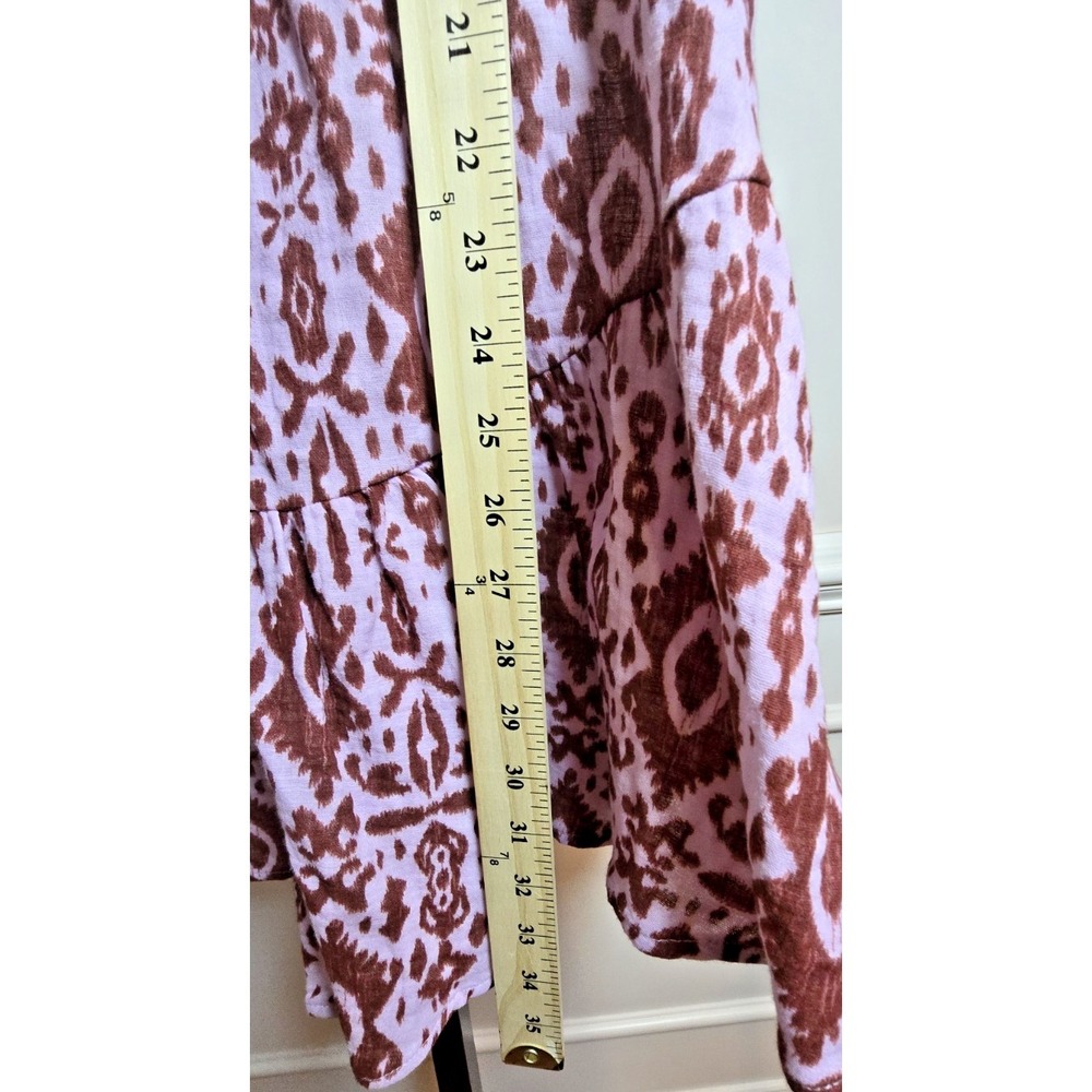 NWT BB Dakota Steve Madden Smocked Mini Dress Women Medium Ikat Print Boho - Picture 9 of 13